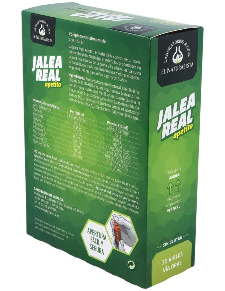 El Naturalista Jalea Apetito Con Quina 20 Viales