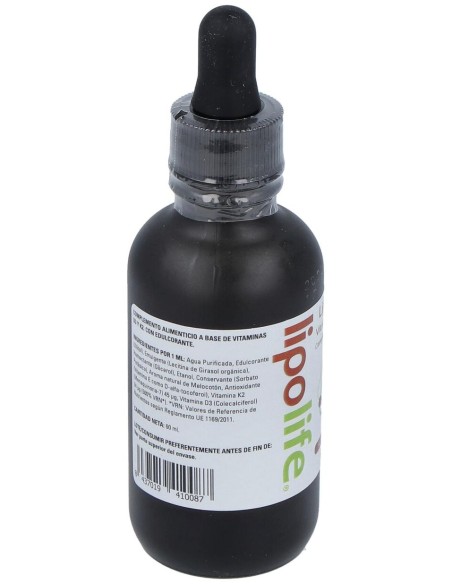 Liposomal Vitaminas D3/K2 60Ml. Lipolife