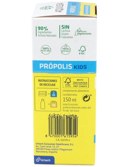 Aquilea Kids Propolis Jarabe 150Ml.