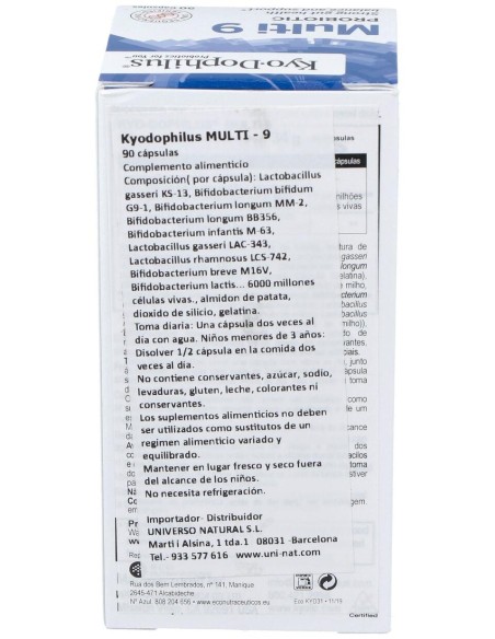 Kyo-Dophilus 9 Estirpes 90Cap.