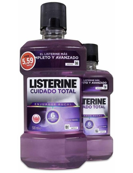 Pack Listerine Cuidado Total, 500 Ml + 250 Ml