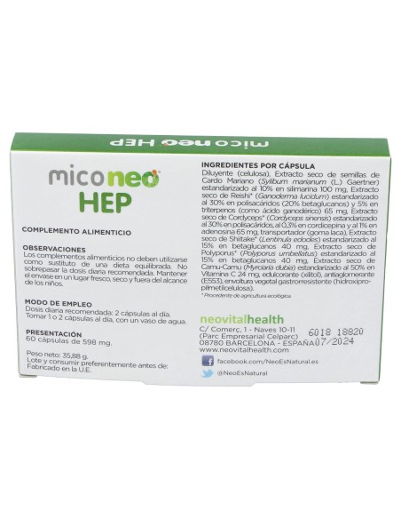 Neovital Health Mico Neo Hep 60Cáps