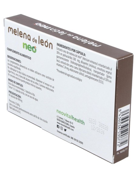 Neovital Health Melena De Leon Neo 60Cáps