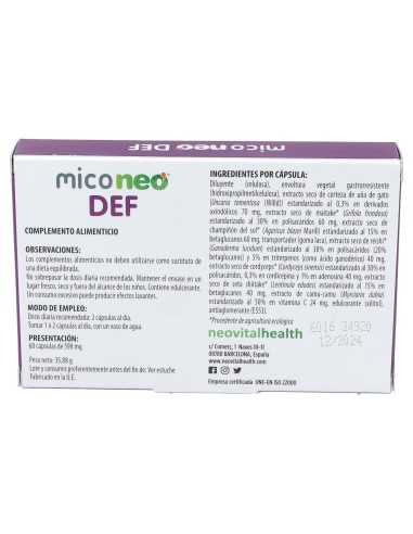 Neovital Health Mico Neo Def 60Cáps