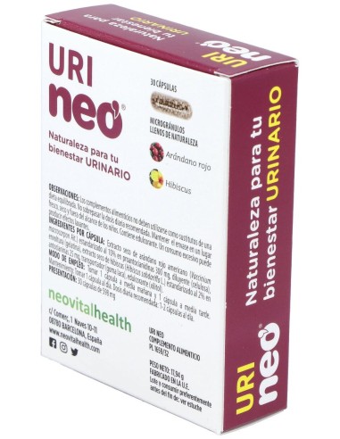 Uri-Neo® Arándano Rojo 500Mg 30Cáps