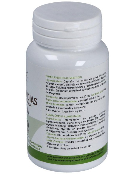Plantapol Castaño De Indias + Vid Roja + Myrtilo 90 Cápsulas