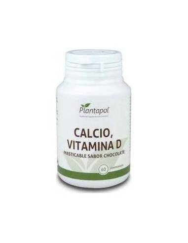 Plantapol Calcio Vitamina D Masticable Sabor Chocolate 60Caps