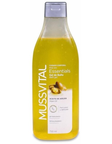 Mussvital Essentials Gel De Baño Aceite De Argán, 750 Ml