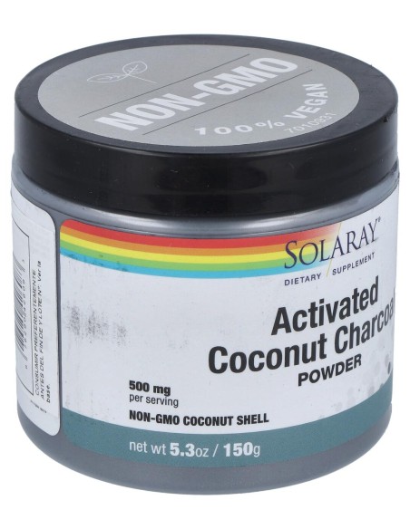 Solaray Charcoal Coconut Activated Carbon Activo 75G