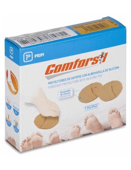 Comforsil Protectores De Antepié Con Almohadilla De Silicona Talla S, 1 Par
