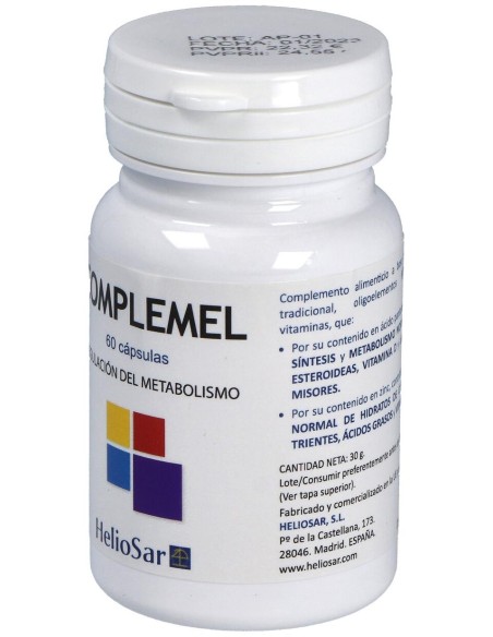 Heliosar Complemel 60 Cápsulas