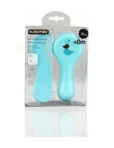 Suavinex Set Cepillo Y Peine De Recién Nacido. Con Fibras Muy Suaves Y Cantos Redondeados. Color Verde 2