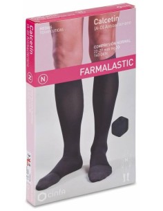 Farmalastic Calcetín Antibacteriano Negro Compresión Normal Talla Extra Grande, 1 Par