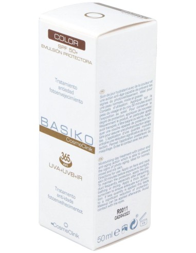 Basiko Emulsión Protectora Spf 50+ Color, 50 Ml