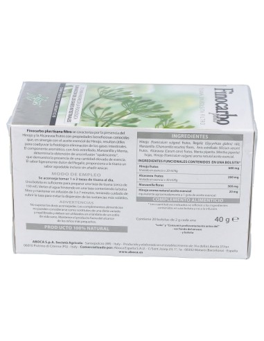 Finocarbo Plus Tisana 20 Bolsitas Aboca