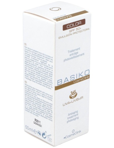Basiko Emulsión Protectora Spf 50+ Color, 50 Ml