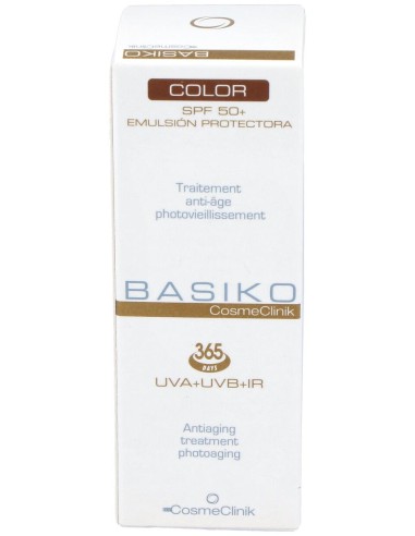 Basiko Emulsión Protectora Spf 50+ Color, 50 Ml