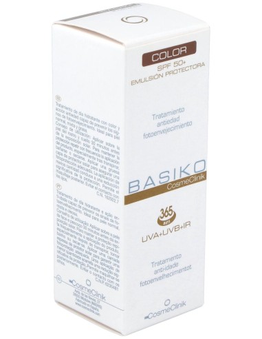 Basiko Emulsión Protectora Spf 50+ Color, 50 Ml