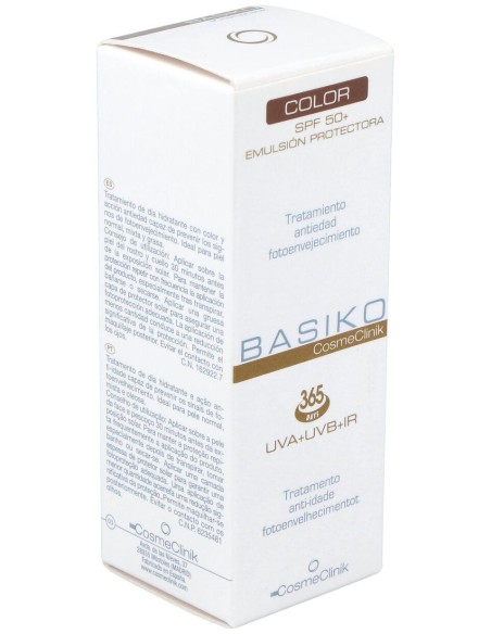 Basiko Emulsión Protectora Spf 50+ Color, 50 Ml