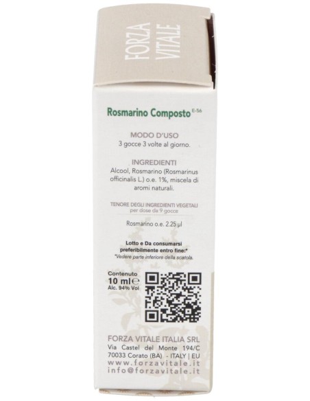 Rosmarino Composto (Plomo) Metal Espagirico 10Ml.