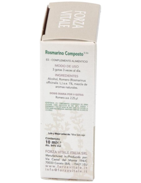 Rosmarino Composto (Plomo) Metal Espagirico 10Ml.