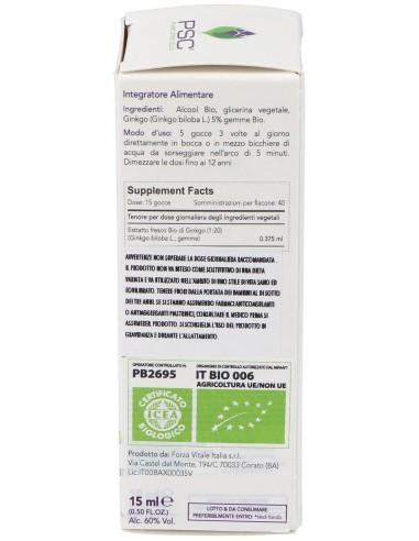 Psc Ginkgo Biloba 15Ml.
