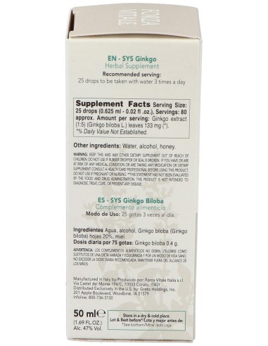 Sys.Ginkgo Biloba 50Ml.