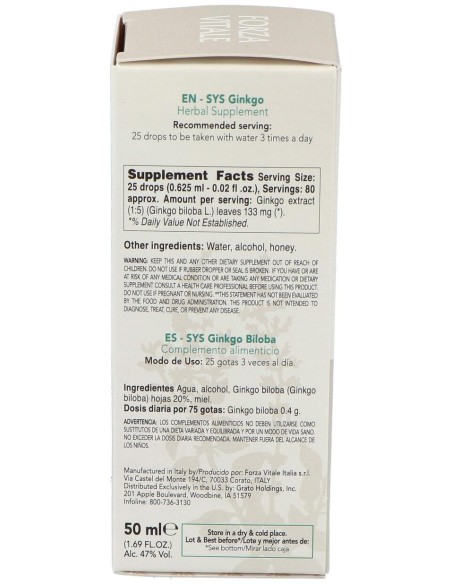 Sys.Ginkgo Biloba 50Ml.