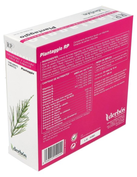 Derbós Plantaggio Rp 20 Ampollas