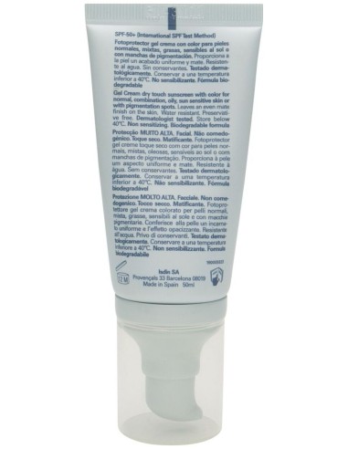 Isdin Fotoprotector Spf 50+ Gel Crema Dry Touch Color, 50 Ml