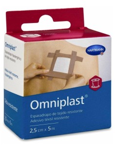 Hartmann Omniplast Esparadrapo Tejido Resistente, 2,5 Cm X 5 M, 1 Ud