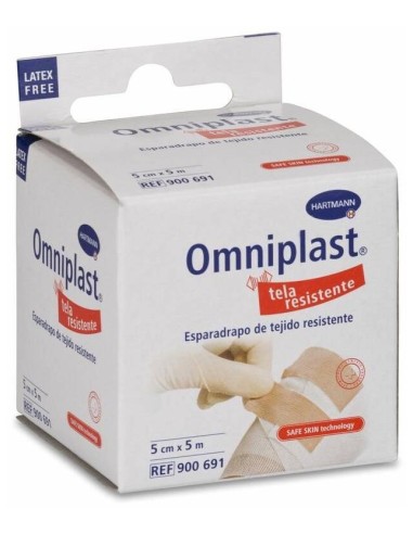 Hartmann Omniplast Esparadrapo Tejido Resistente, 5 Cm X 5 M, 1 Ud