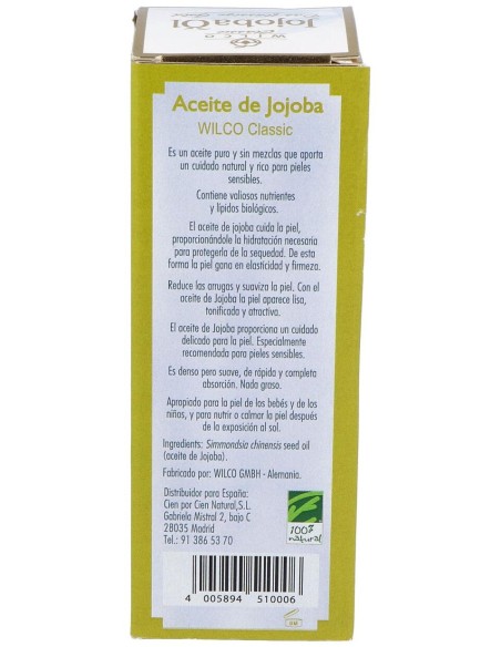 100% Natural Aceite De Jojoba 100Ml