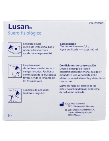 Lusan Suero Fisiológico Nasal 5 Ml, 30 Uds