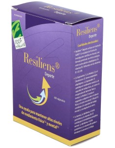 100% Natural Resiliens Deporte 60 Cápsulas 2