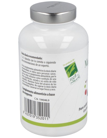 100% Natural Magnesio 180 Cápsulas