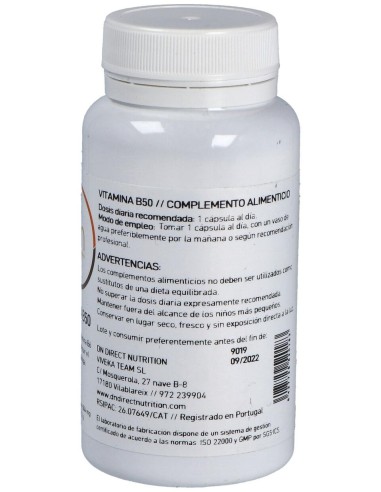Direct Nutrition Vitamina B50 Complex