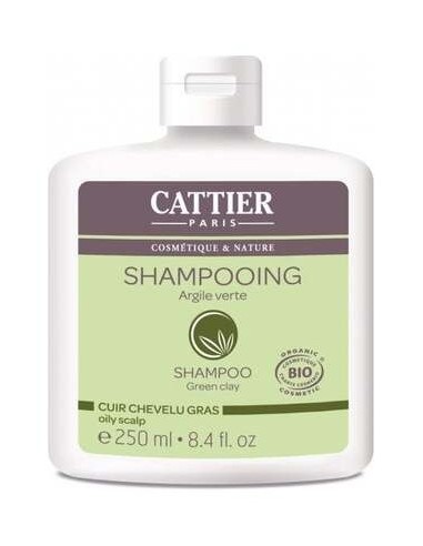 Cattier Champú Cuero Cabelludo Graso Arcilla Verde 250Ml