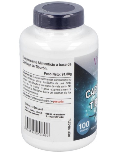 Cartilago De Tiburon 800Mg. 100Cap.