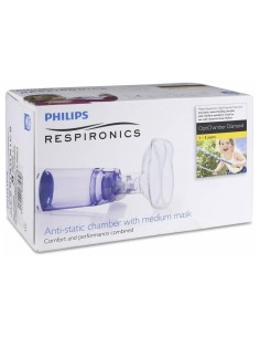 Philips Optichamber Diamond Cámara De Inhalación + Mascarilla Infantil, 1 Ud