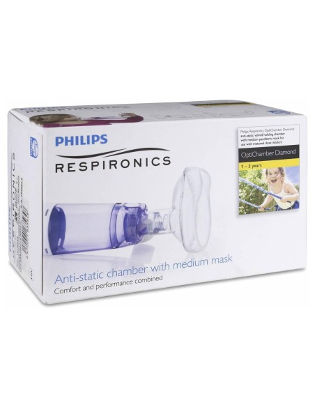 Philips Optichamber Diamond Cámara De Inhalación + Mascarilla Infantil, 1 Ud