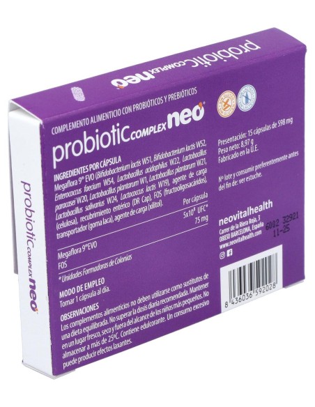 Probiotic Complex Neo, 15 Cápsulas
