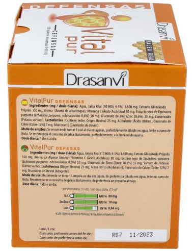 Drasanvi Vitalpur Jalea Real Defensas 15Ml 20Uds