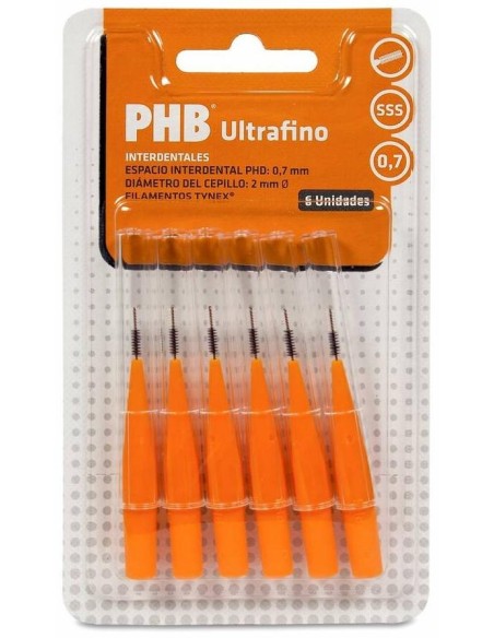 Phb Cepillo Interdental Ultrafino 0,7 Naranja 6Ud