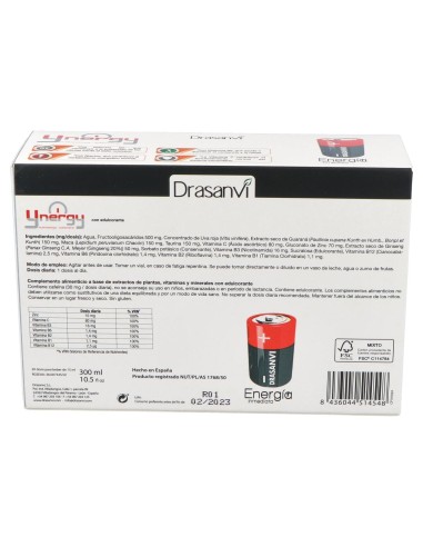 Drasanvi Ynergy Energía Inmediata 20 Ampollas 15Ml