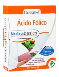 Drasanvi Ácido Fólico Nutrabasics 30Caps