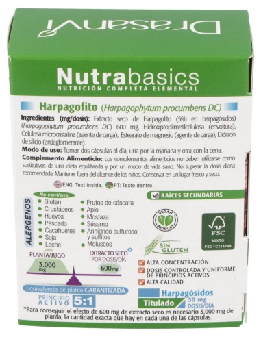 Nutrabasics Harpagofito 60Caps.