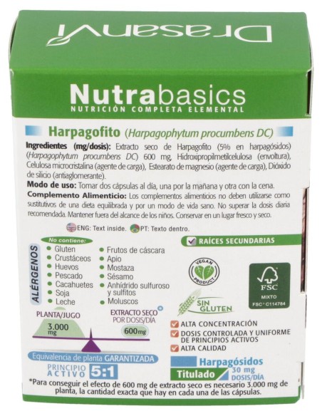 Nutrabasics Harpagofito 60Caps.