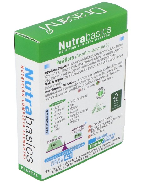 Nutrabasics Pasiflora 30Caps.