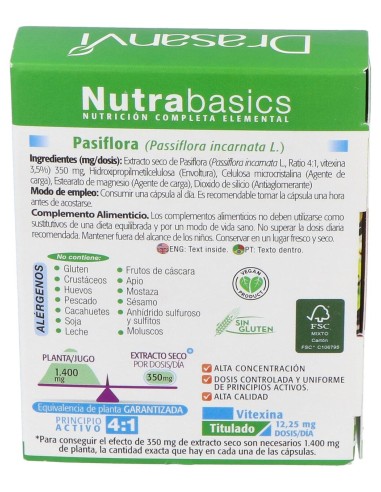 Nutrabasics Pasiflora 30Caps.